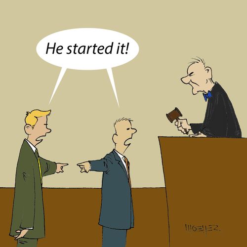 'He started it!'