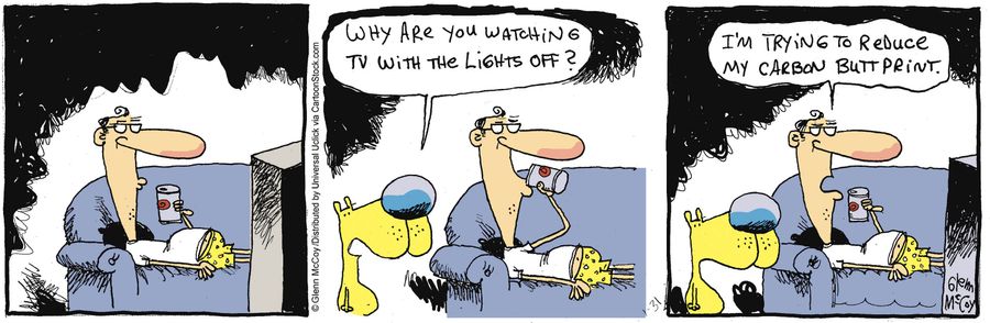 'Why are you watching TV with the lights off?'