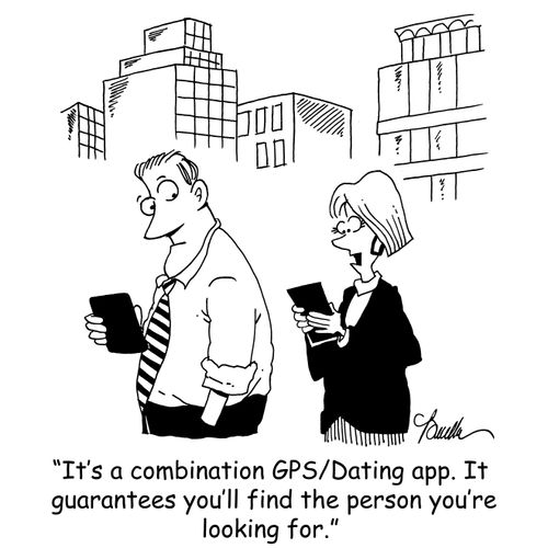 'It's a combination GPS/Dating app. It guarantees you'll find the person you're looking for.'