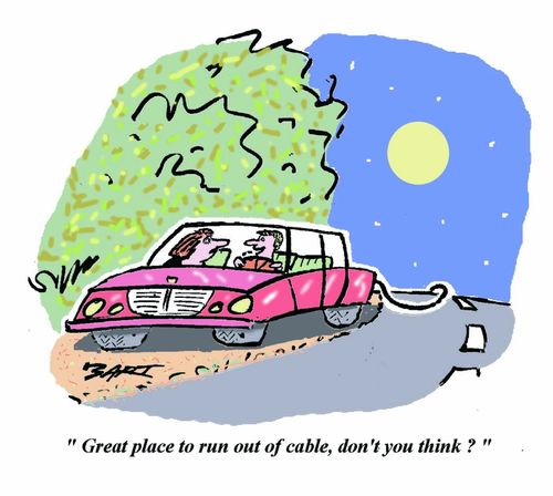 'Great place to run out of cable, don't you think?'