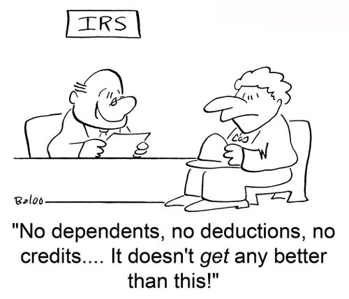 No dependents, no deductions, no credits.... It doesn't get any better than this!