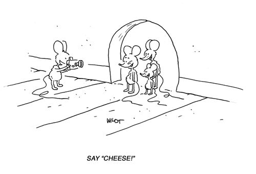 'Say 'cheese'.'