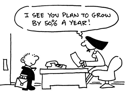 'I see you plan to grow by 50 a year!'