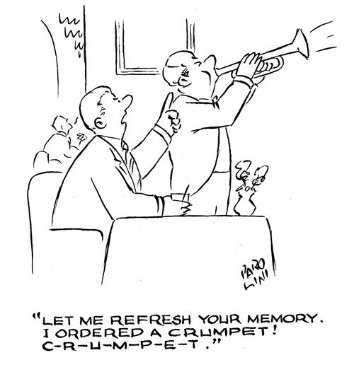 'Let me refresh your memory. I ordered a crumpet! C-R-U-M-P-E-T.'