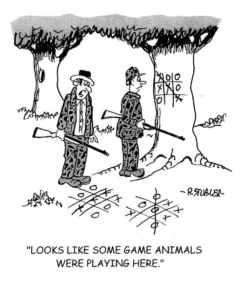 'Looks like some game animals were playing here.'