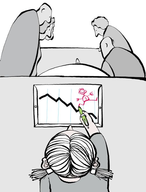 Child doodling on a hospital chart.