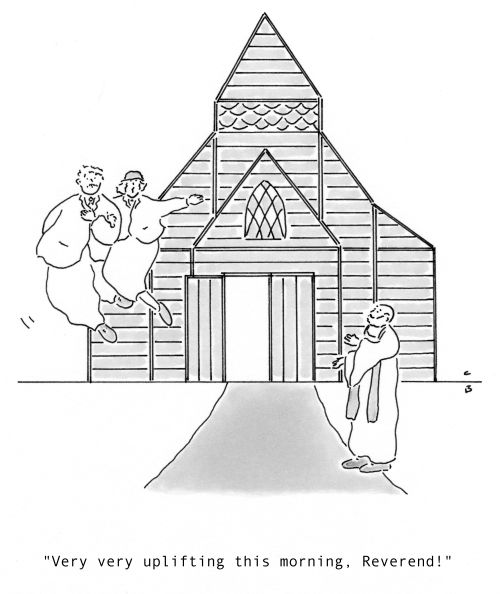 'Very very uplifting this morning, Reverend!'