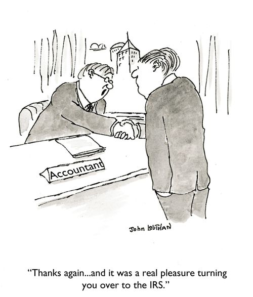 'Thanks again...and it was a real pleasure turning you over to the IRS.'