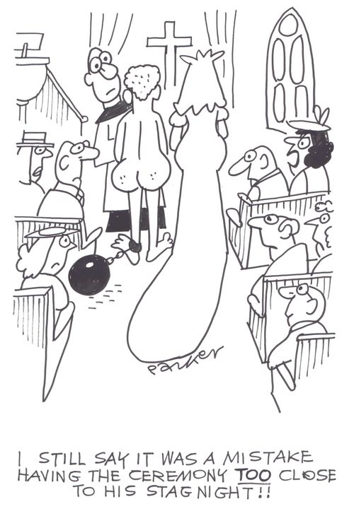 'I still say it was a mistake having the ceremony TOO close to his stag night!'
