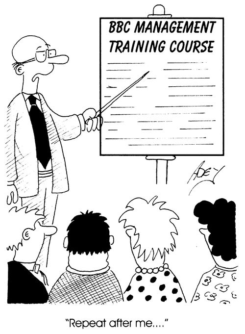 'BBC Training course' "Repeat after me"