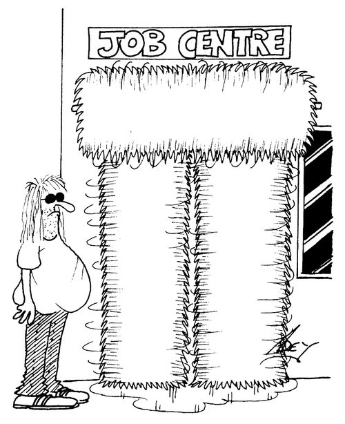 'Job centre' doorway as a machine for washing humans