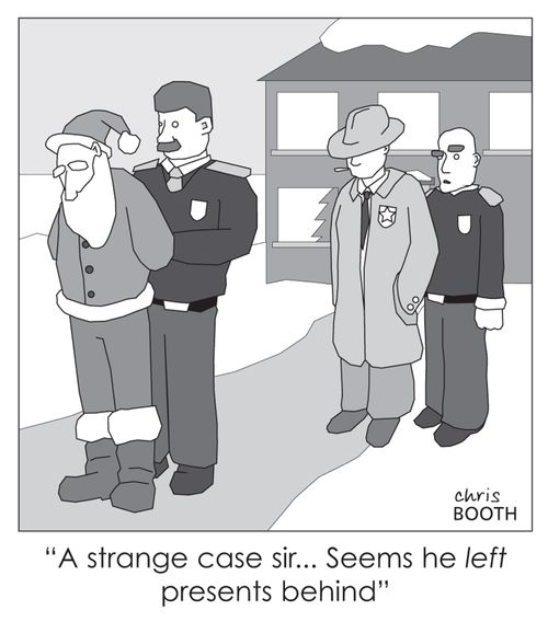 Santa is arrested.