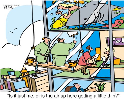 "Is it just me, or is the air up here getting a little thin?"