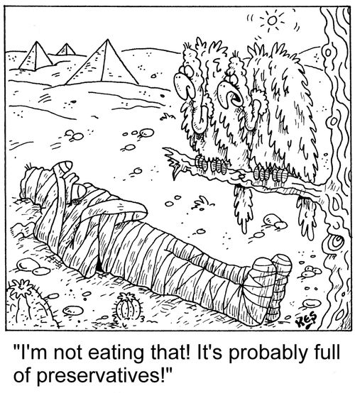 'I'm not eating that! It's probably full of preservatives!'