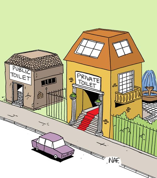 Private Toilet/Public Toilet.