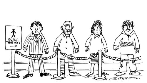 Queue this way.