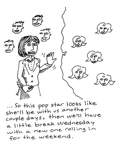 Pop star weather report.
