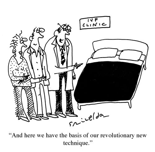 IVF Clinic bed - 'And here we have the basis of our revolutionary new technique.'