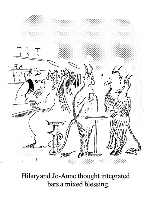 Hilary and Jo-Anne thought integrated bars a mixed blessing.