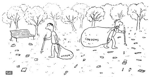 Litter/Condoms.