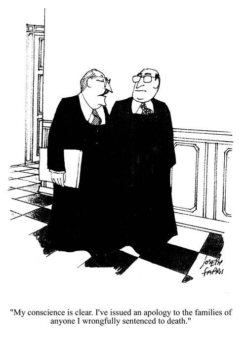 'My conscience is clear. I've issued an apology to the families of anyone I wrongfully sentenced to death.'
