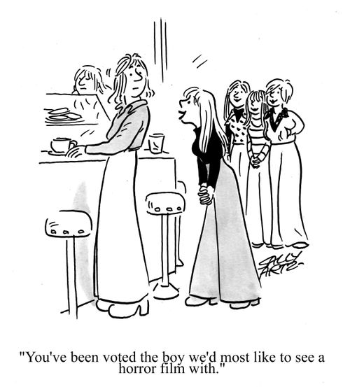 'You've been voted the boy we'd most like to see a horror film with.'