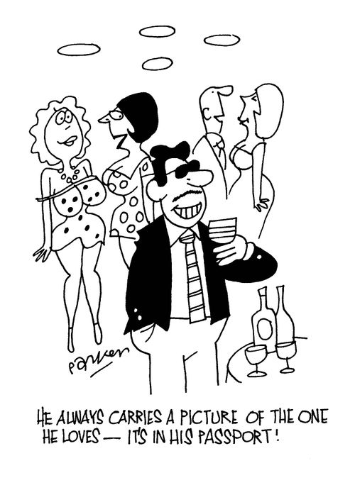 'He always carries a picture of the one he loves-it's in his passport!'