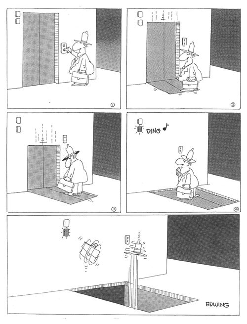 Elevator door.