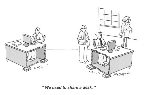 'We used to share a desk.'