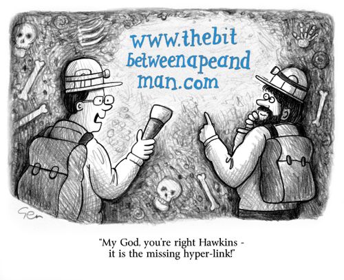 'My God, you're right Hawkins - It is the missing hyper-link.'