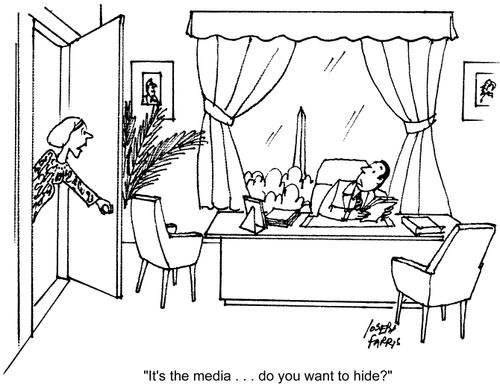 'It's the media . . . do you want to hide?'