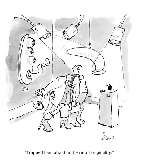 'Trapped I am afraid in the rut of originality.'