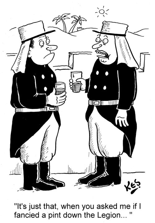 'It's just that, when you asked me if I fancied a pint down the Legion...'
