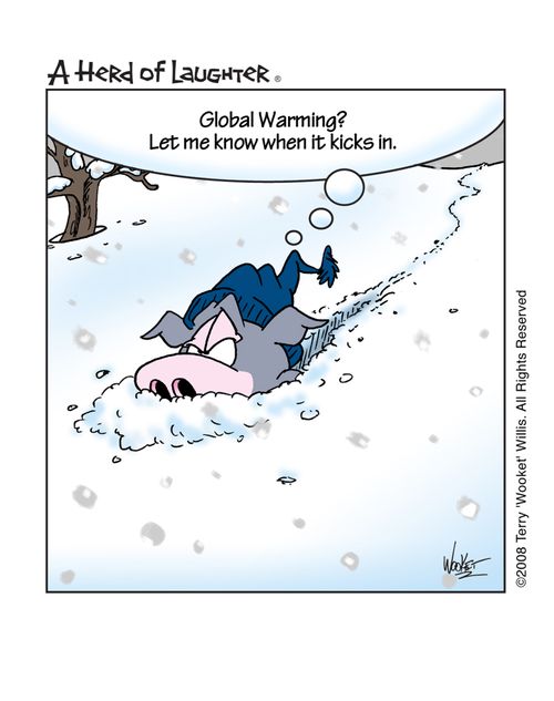 'Global warming? let me know when it kicks in.'