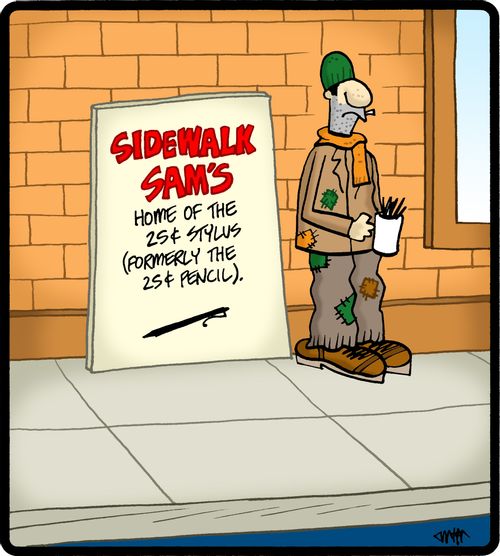Sidewalk Sam's - Home of the 25¢ stylus.