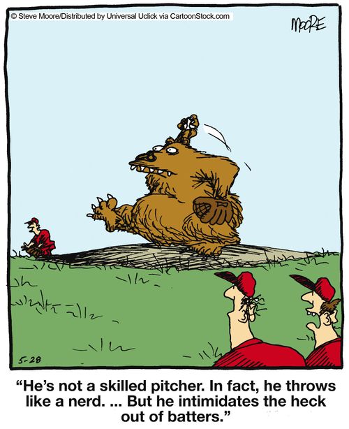 'He's not a skilled pitcher. In fact, he throws like a nerd...'