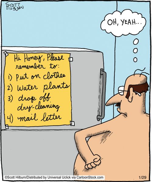 Remember to put on clothes.