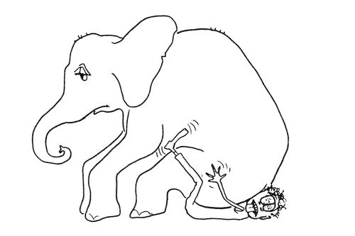 Seated Elephant