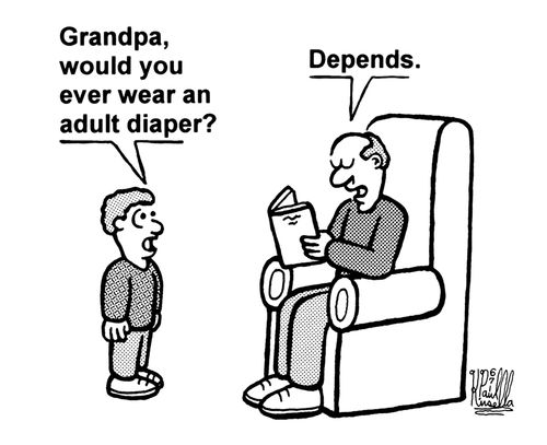 'Grandpa, would you ever wear an adult diaper?'