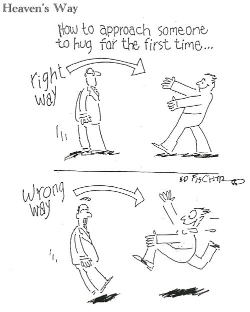 How to approach someone to hug for the first time...