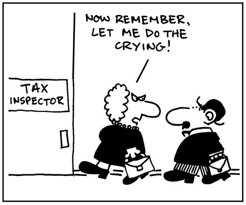 'Now remember, let me do the crying.'