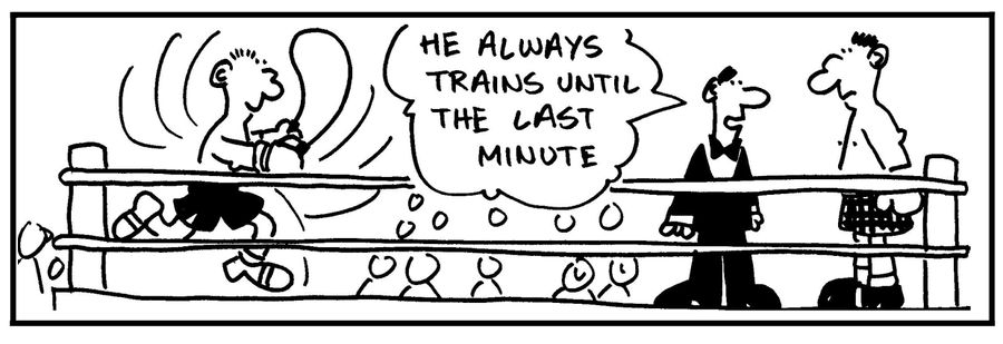 'He always trains until the very last minute.'