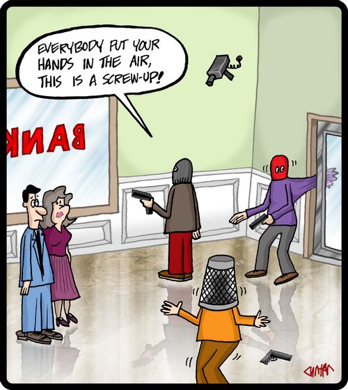 'Everybody put your hands in the air, this is a screw-up!'