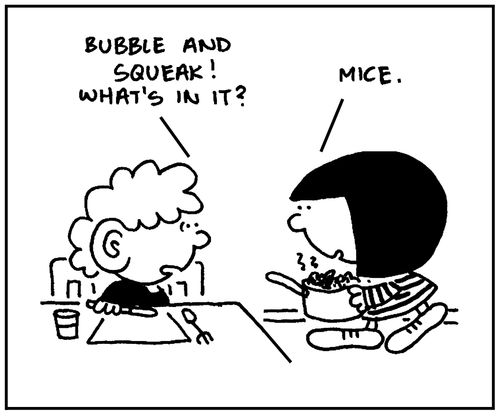 'Bubble and squeak. What's in it?'