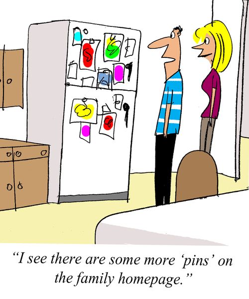 'I see there are more 'pins' on the family homepage,'