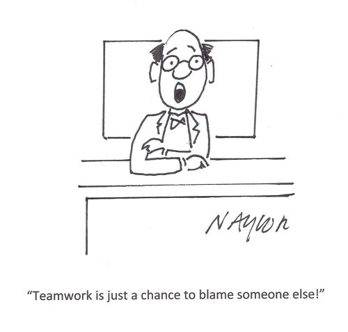 'Teamwork is just a chance to blame someone else!'