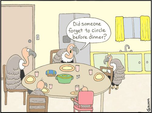'Did someone forget to circle before dinner.'