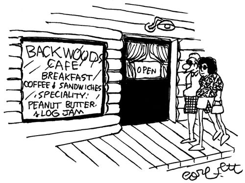 Backwoods Cafe: Speciality - Peanut butter & Log Jam.
