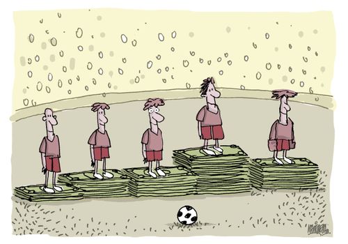 Wages of footballer.