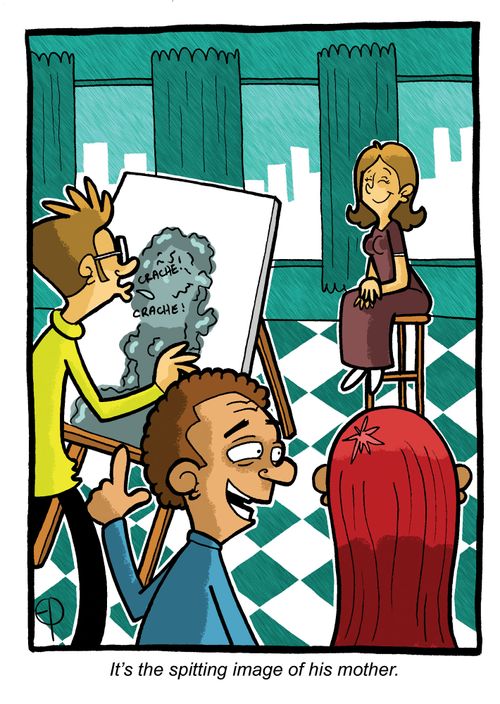 'It's the spitting image of his mother.'